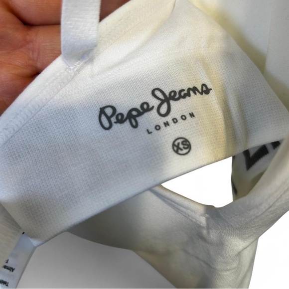 Pepe Jeans White Sports Bra - Picture 3 of 4